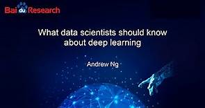 Andrew Ng, Chief Scientist at Baidu
