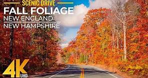4K Autumn Scenic Roads of New Hampshire - Beautiful Colors of Fall Foliage Season in New England