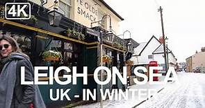 Leigh-on-Sea UK 2021 - Leigh Old Town in winter