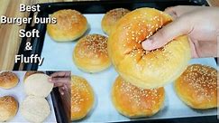 The Best Burger Buns You'll ever make, Soft and Fluffy - Easy Burger Buns Recipe