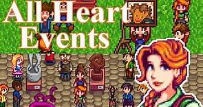 Leah All Heart Events! - Stardew Valley 1.5