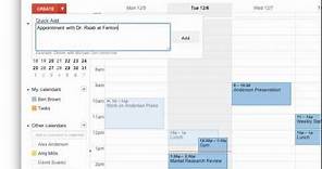 Creating Events in Google Calendar