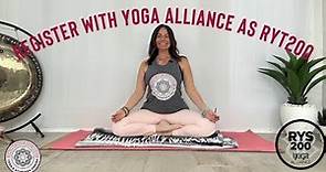 Register With Yoga Alliance RYT-200 - Online Yoga Schools 200 Hour Yoga Teacher Training Online