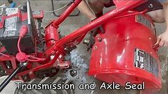 Troy Bilt Horse Tiller Transmission Oil Change and Axle Seal Replacement