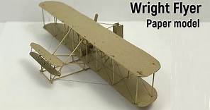 Wright flyer model out of paper for Aerospace exhibitions | Wright brothers | World's first airplane