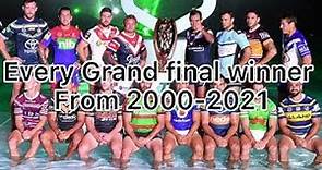 Every NRL team who won the grand final (From 2000-2021)