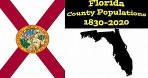 Florida County Populations | 1830-2020