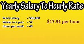 How To Calculate Hourly Pay Rate From Salary - Formula For Salary To Hourly Pay Rate