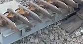 Automatic supply of brake shoes to the rail #rails #railway #railway #railroad #tracks #train #work | James McNew