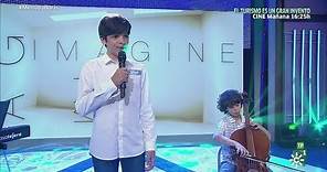 Raúl Parejo, con el chelo de Antonio, canta en directo "Imagine"