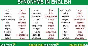 Learn 150 Common Synonyms Words in English to Improve your Vocabulary