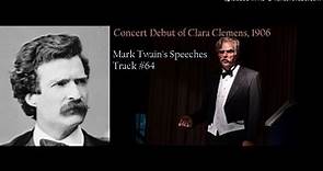 Mark Twain Concert Debut of Clara Clemens, 1906