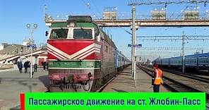 Пассажирское движение на станции Жлобин-Пассажирский | Passenger train traffic, Zhlobin-Pass station