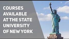 Courses available at the State University of New York