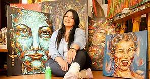 Diana Francia, pintora colombiana que representará al país en Aeroart en México
