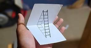 Easy 3D Drawing Ladder Illusion | 3D Trick Art On Paper - MrRorth Drawing