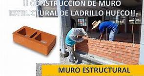 COMO CONSTRUIR UN MURO ESTRUCTURAL DE LADRILLO HUECO