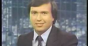 Bill Amos anchoring CBC Montreal's Late Newswatch 1985