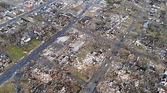 Aerial Drone Video Tornado Damage Mayfield, Kentucky
