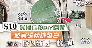 【平價好物】港爸$10買掃口粉DIY翻新　浴室發黑磁磚罅變白似全新 - 香港經濟日報 - TOPick - 健康 - 食用安全
