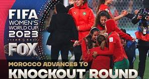 The moment that Morocco advanced to the knockout stage for first time in Women's World Cup history