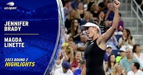 Jennifer Brady vs. Magda Linette Highlights | 2023 US Open Round 2