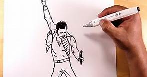 Dibuja a Freddie Mercury - How to draw Freddie Mercury step by step