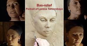 Bas-relief - portrait of Larissa Tarkovskaya. Behind every great man is a great woman