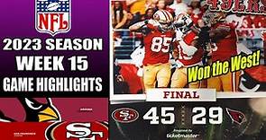 San Francisco 49ers vs Arizona Cardinals [FULL GAME] WEEK 15 | NFL Highlights 2023