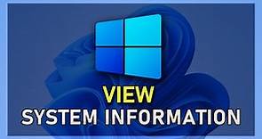 How To View System Information in Windows 11