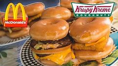 Krispy Kreme & Mcdonalds Collaboration | Donut-Burger/Sandwhich/Fish CHALLENGE