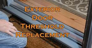 How to replace an exterior door threshold plate