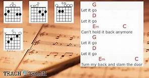 Let It Go (Best) - Lyrics and Chord Chart - Demi Lovato - Guitar Tutorial