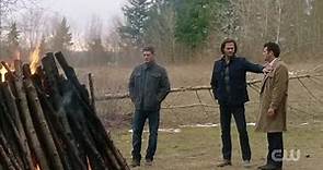 Supernatural 14x18 Absence | Cas tells Sam and Dean that Mary is in Heaven, Hunter's Funeral Scene