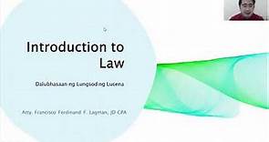 Introduction to Philippine Law for Obligations and Contracts