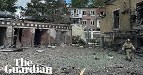 Footage shows aftermath of blast in Taganrog, Russia
