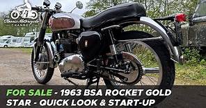 For sale: 1963 BSA Rocket Gold Star - quick look & start-up