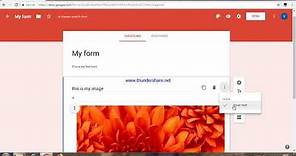 How to remove image from google form