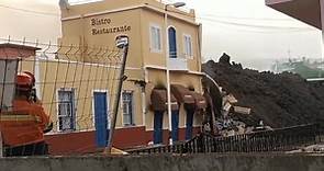 Canarias7 - Vídeo: La lava arrasa un restaurante. Toda la...