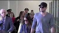 CLEAR NEW MONCHELE VIDEO - LEA MICHELE & CORY MONTEITH ARRIVE AT LAX - 1.5.13