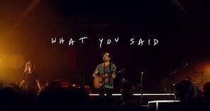 Jon Egan - What You Said (Official Live Video)