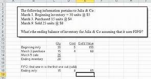 Calculate Ending Inventory Using the FIFO Method