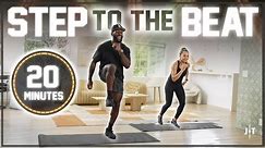 20 Minute Step To The Beat Workout [Motivating & Fun HIIT Workout]