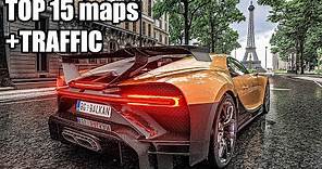 TOP 15 Free Roam Maps with TRAFFIC | ASSETTO CORSA | 2023