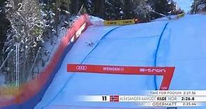 Aleksander Aamodt Kilde ski crash Wengen at 145km/h⛷️🇨🇭