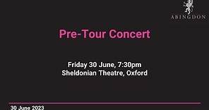Pre-Tour Concert - Sheldonian Theatre