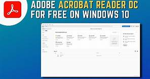 How to Download Adobe Acrobat Reader DC for Free on Windows 10