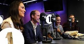 The Duke and Duchess of Cambridge surprise Radio 1's Adele Roberts