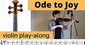 Ode to Joy violin play along (beginner classical)