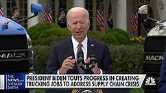 Biden touts progress in creating truck driving jobs